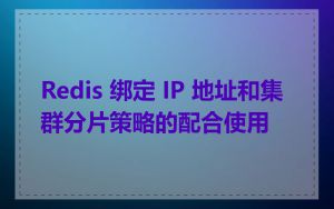 Redis 绑定 IP 地址和集群分片策略的配合使用