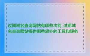 过期域名查询网站有哪些功能_过期域名查询网站提供哪些额外的工具和服务