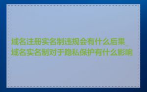 域名注册实名制违规会有什么后果_域名实名制对于隐私保护有什么影响