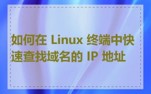 如何在 Linux 终端中快速查找域名的 IP 地址