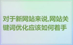 对于新网站来说,网站关键词优化应该如何着手