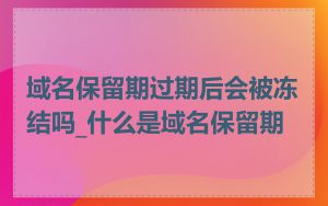 域名保留期过期后会被冻结吗_什么是域名保留期