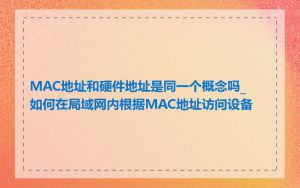 MAC地址和硬件地址是同一个概念吗_如何在局域网内根据MAC地址访问设备