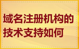 域名注册机构的技术支持如何