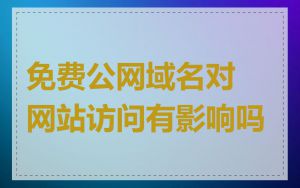 免费公网域名对网站访问有影响吗