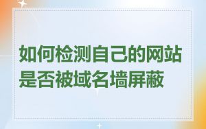 如何检测自己的网站是否被域名墙屏蔽