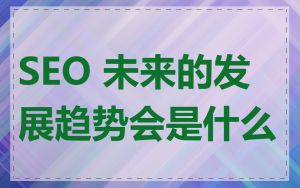 SEO 未来的发展趋势会是什么