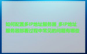 如何配置多IP地址服务器_多IP地址服务器部署过程中常见的问题有哪些