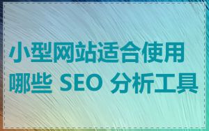 小型网站适合使用哪些 SEO 分析工具