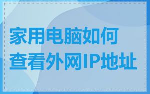 家用电脑如何查看外网IP地址