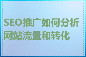 SEO推广如何分析网站流量和转化率