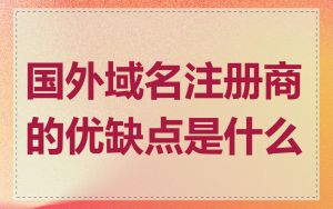 国外域名注册商的优缺点是什么