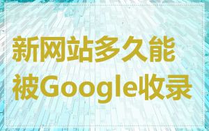 新网站多久能被Google收录