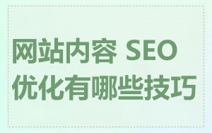 网站内容 SEO 优化有哪些技巧