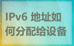 IPv6 地址如何分配给设备