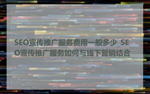 SEO宣传推广服务费用一般多少_SEO宣传推广服务如何与线下营销结合