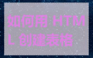 如何用 HTML 创建表格