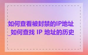 如何查看被封禁的IP地址_如何查找 IP 地址的历史