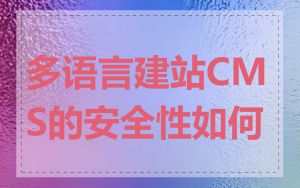 多语言建站CMS的安全性如何