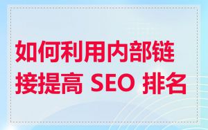 如何利用内部链接提高 SEO 排名