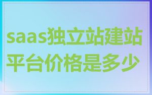 saas独立站建站平台价格是多少