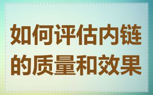 如何评估内链的质量和效果