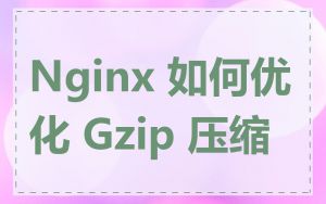 Nginx 如何优化 Gzip 压缩