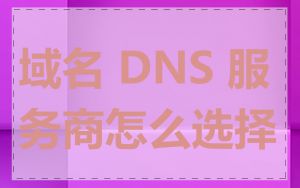 域名 DNS 服务商怎么选择