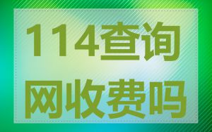 114查询网收费吗