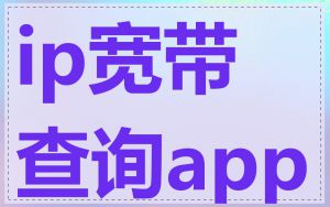 ip宽带查询app