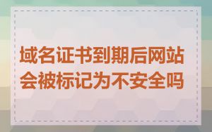 域名证书到期后网站会被标记为不安全吗