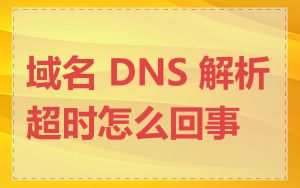 域名 DNS 解析超时怎么回事