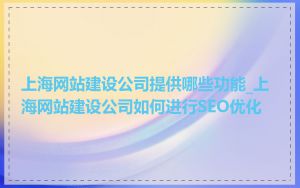 上海网站建设公司提供哪些功能_上海网站建设公司如何进行SEO优化