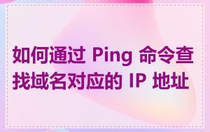 如何通过 Ping 命令查找域名对应的 IP 地址