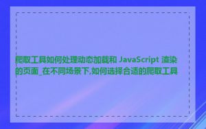 爬取工具如何处理动态加载和 JavaScript 渲染的页面_在不同场景下,如何选择合适的爬取工具