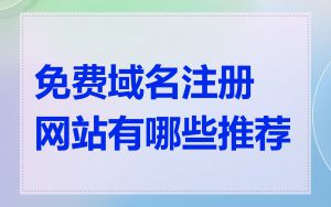 免费域名注册网站有哪些推荐