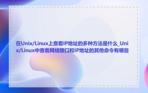 在Unix/Linux上查看IP地址的多种方法是什么_Unix/Linux中查看网络接口和IP地址的其他命令有哪些