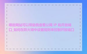 哪些网站可以帮助我查看公网 IP 和开放端口_如何在防火墙中设置规则来控制开放端口