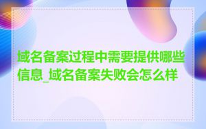 域名备案过程中需要提供哪些信息_域名备案失败会怎么样