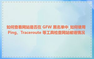 如何查看网站是否在 GFW 黑名单中_如何使用 Ping、Traceroute 等工具检查网站被墙情况