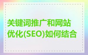 关键词推广和网站优化(SEO)如何结合