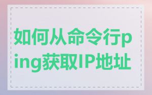 如何从命令行ping获取IP地址