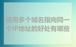 使用多个域名指向同一个IP地址的好处有哪些