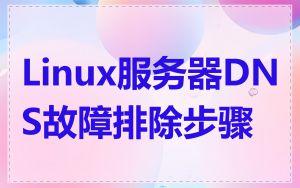 Linux服务器DNS故障排除步骤