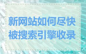 新网站如何尽快被搜索引擎收录