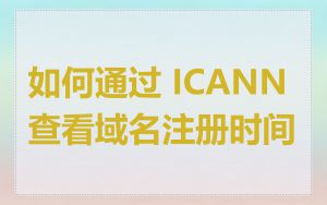 如何通过 ICANN 查看域名注册时间