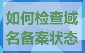 如何检查域名备案状态