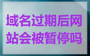 域名过期后网站会被暂停吗