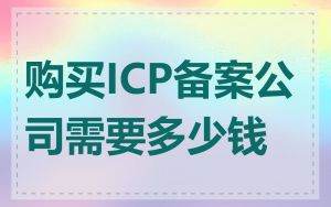 购买ICP备案公司需要多少钱