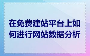 在免费建站平台上如何进行网站数据分析